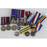 Miniature medals collection. Some mounted for wearing.
