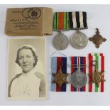 Group for Miss Norma R. Faith St John Ambulance. 1939-45 Star, Italy Star, Defence & War Medal