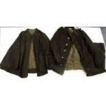 Rare Victorian, British Army Robin Hood Rifle Volunteers, Officers Great Coat and Cape. No reserve