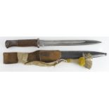 Imperial German S-84/98 knife bayonet by J A Henckels, originally a sawback model now with