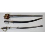 Swords various with scabbards (3) Buyer collects