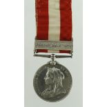 Canada General Service Medal 1899 with Fenian Riad 1870 clasp (Corpl R. St Denis 65th Battalion).