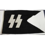 German SS an interesting large pennant / flag marked Berlin 1943, service wear.