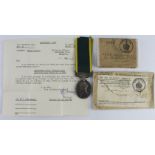 Efficiency Medal GVI with Territorial clasp (2069459 Spr R F Wooldridge RE) with box, envelope and