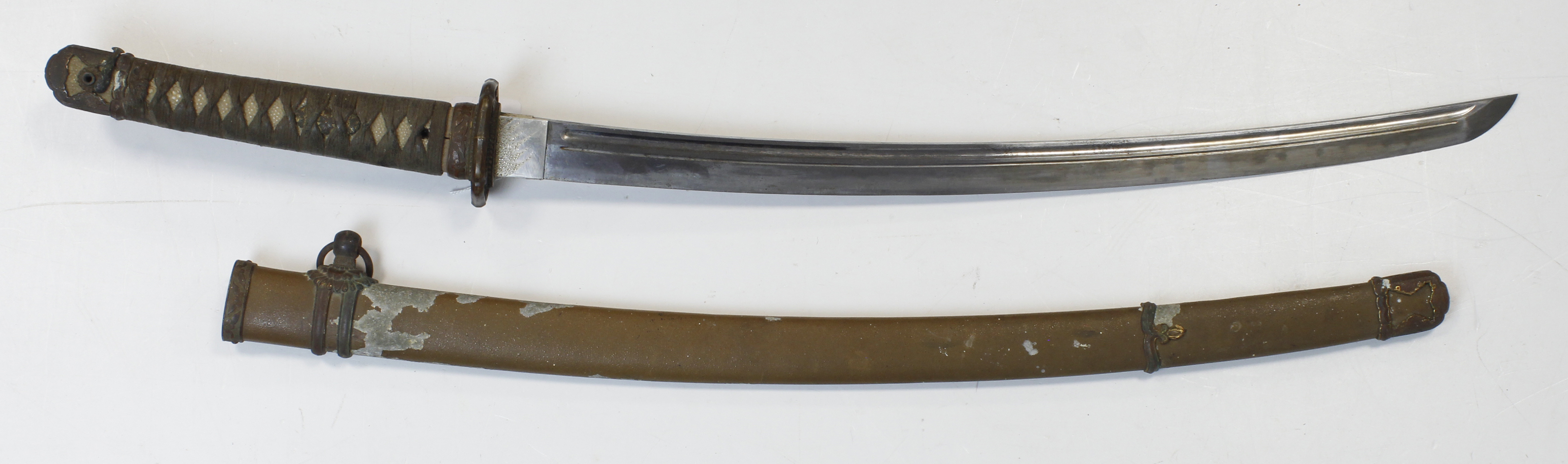 Japanese Sword with scabbard, blade approx 21"