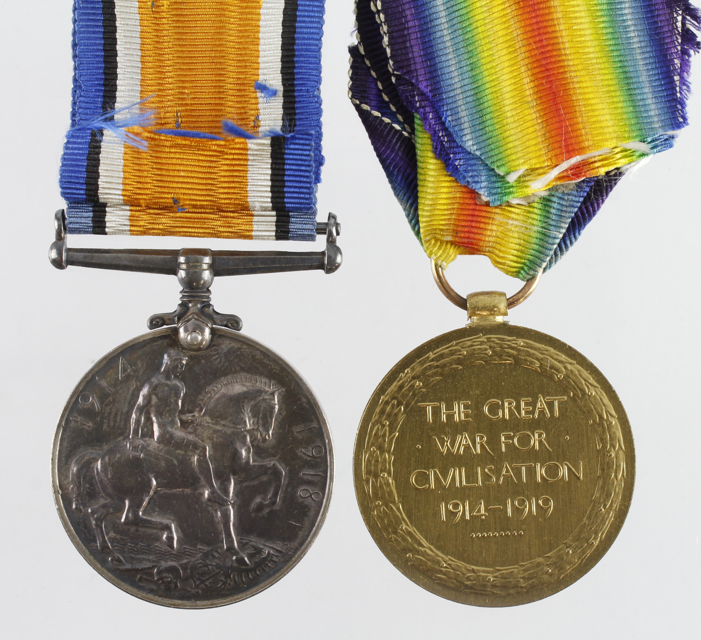 BWM & Victory Medal (M.27397 C Booth E.A.5. RN). With research, born Dewsbury, Yorks. (2) - Image 2 of 2