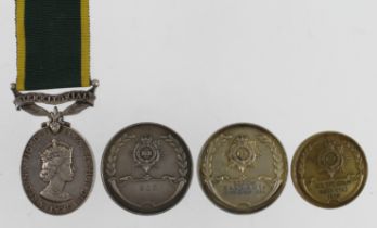 Efficiency Medal QE2 with Territorial clasp (T/22555901 Cpl A K Gallon RASC) with three shooting