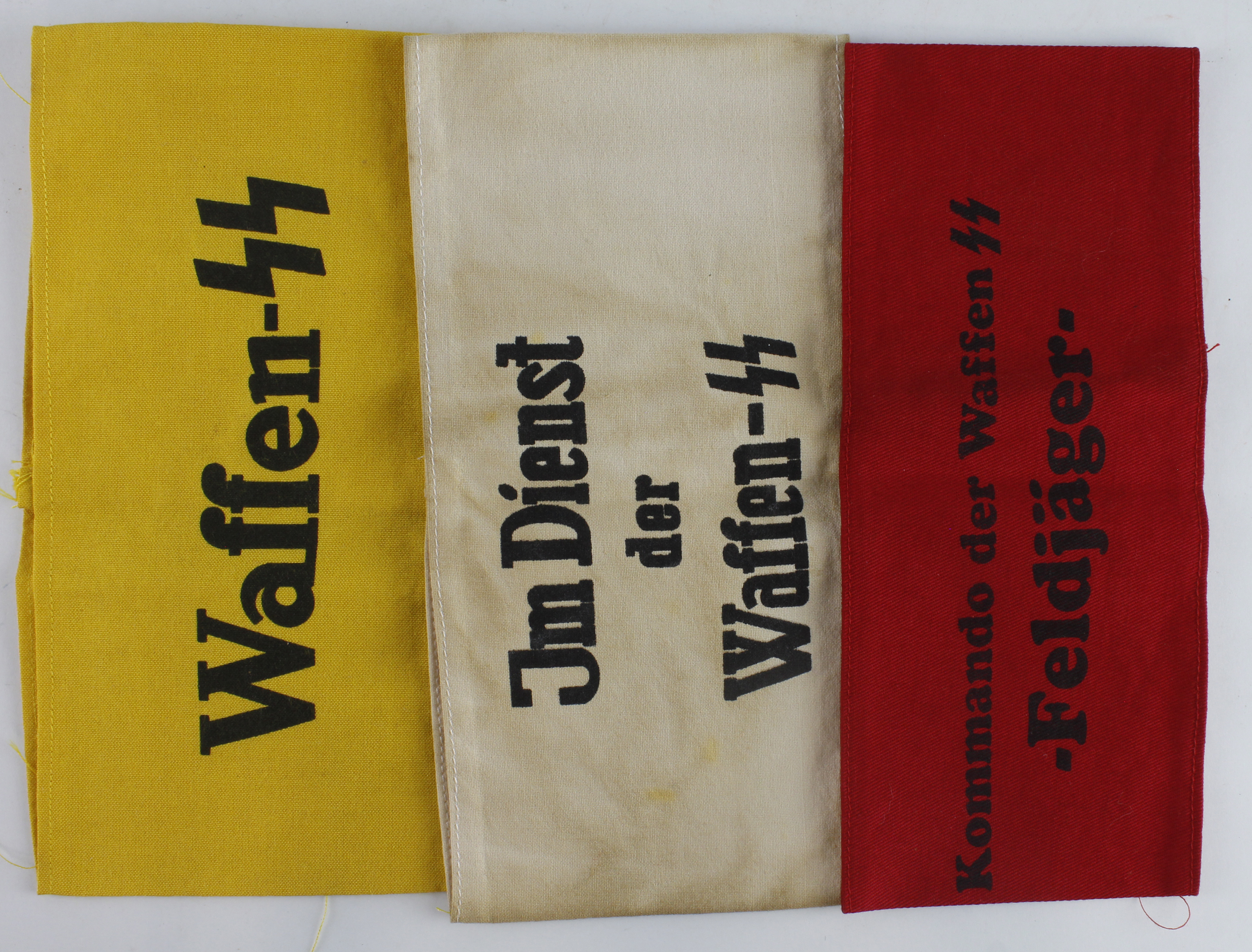 German Waffen SS armbands 3x different helpers types.