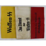 German Waffen SS armbands 3x different helpers types.
