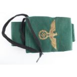 German Wehrmacht Officers dagger bag, green cloth with eagle stitched to flap.