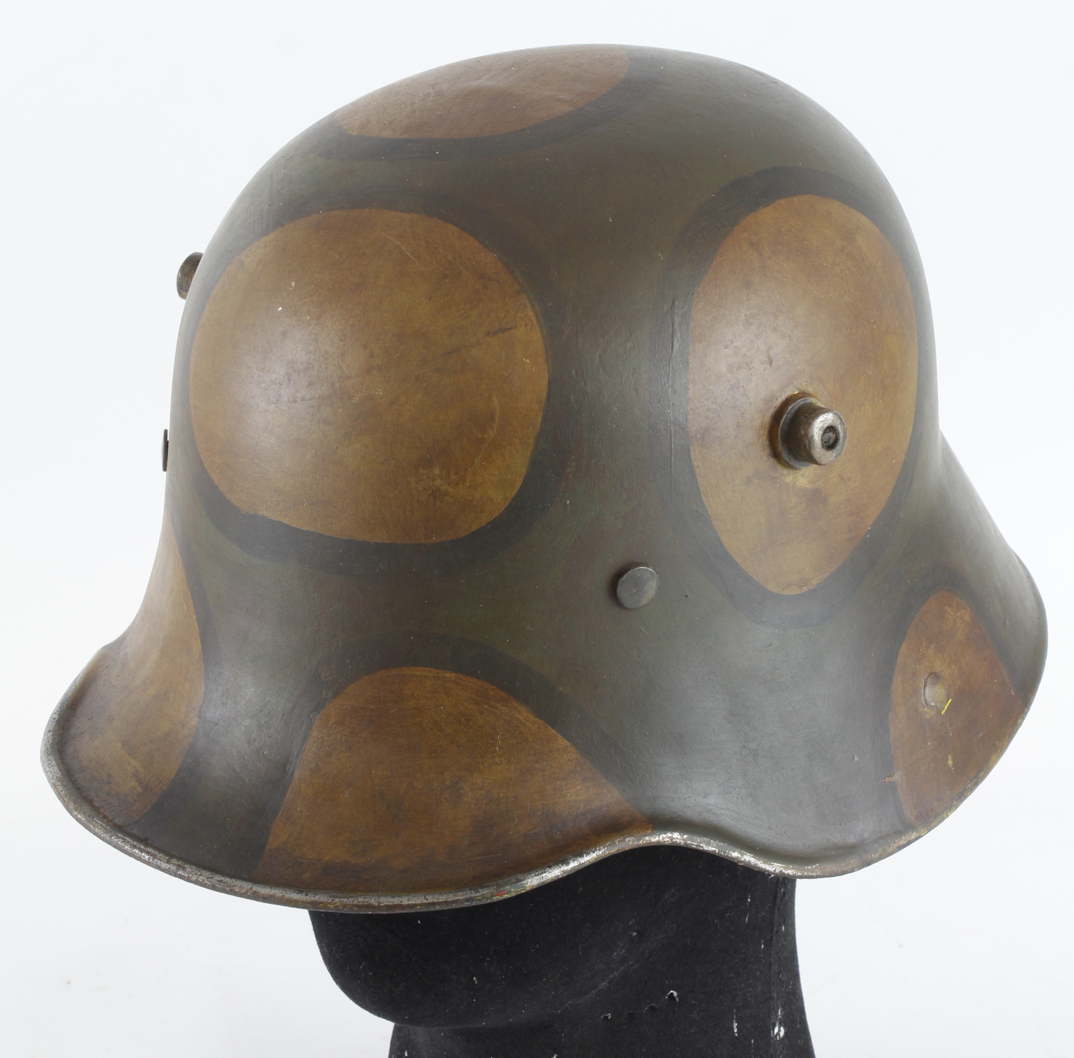 Imperial German M16 Combat steel helmet. Camo painted, complete with liner.