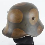 Imperial German M16 Combat steel helmet. Camo painted, complete with liner.