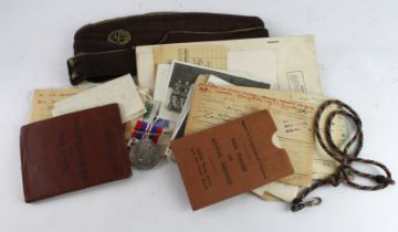 ATS group of documents soldiers service and pay book, photos, War medal, ATS side hat etc., all to