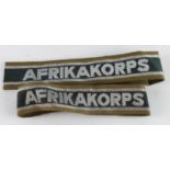 German 3rd Reich Afrika Korps cuff titles (2)