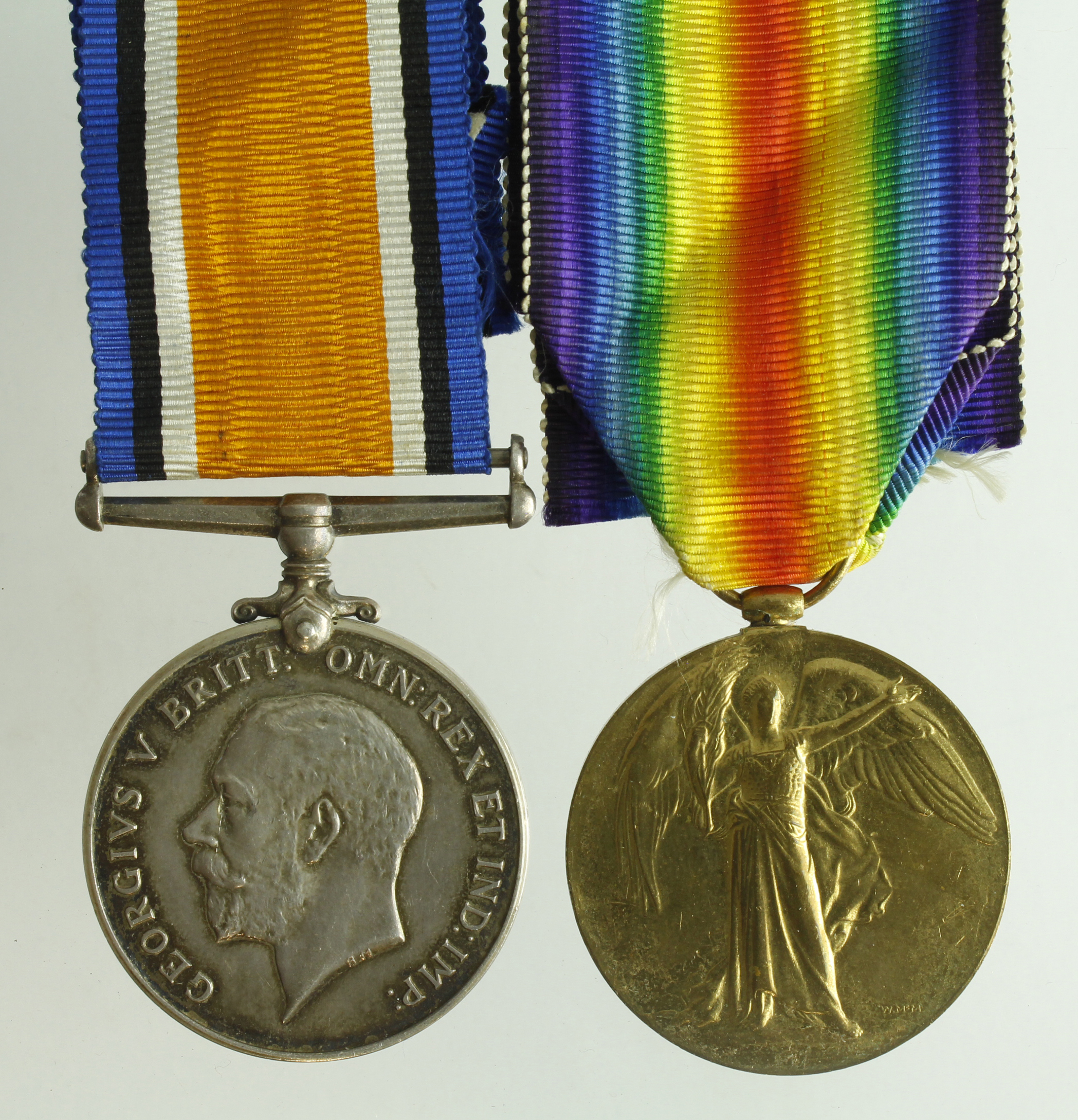 BWM & victory Medal (223 Sjt W A Ramsey Oxf & Bucks L.I.) served 1/4 Bn (missing 1915 Star)