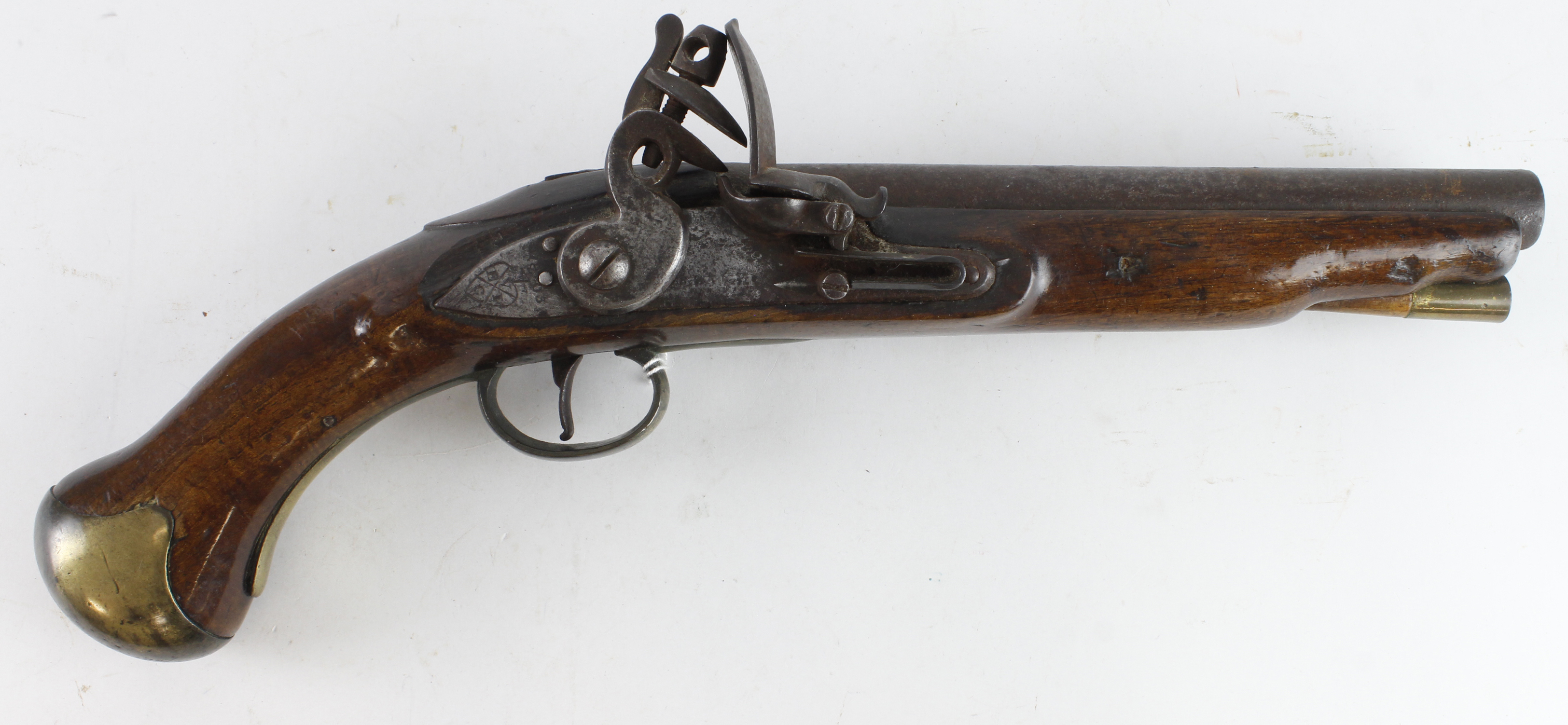 East India Company Flintlock Pistol of the Napoleonic War. Model "Short" Cavalry Pistol 1778 to 1807