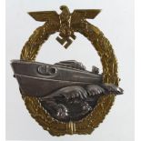German from a one owner collection a Navy Kriegsmarine war badge, E Boat 2nd pattern, maker marked