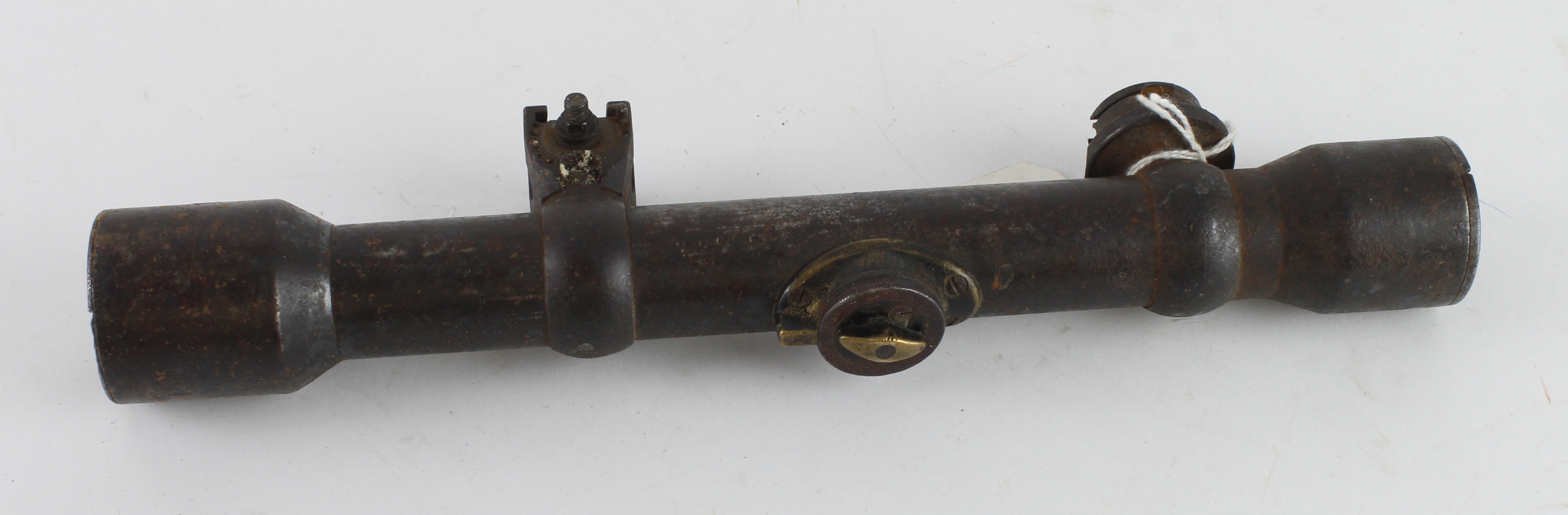 German WW2 sniper scope with various stampings to the body and Berlin makers stamp.