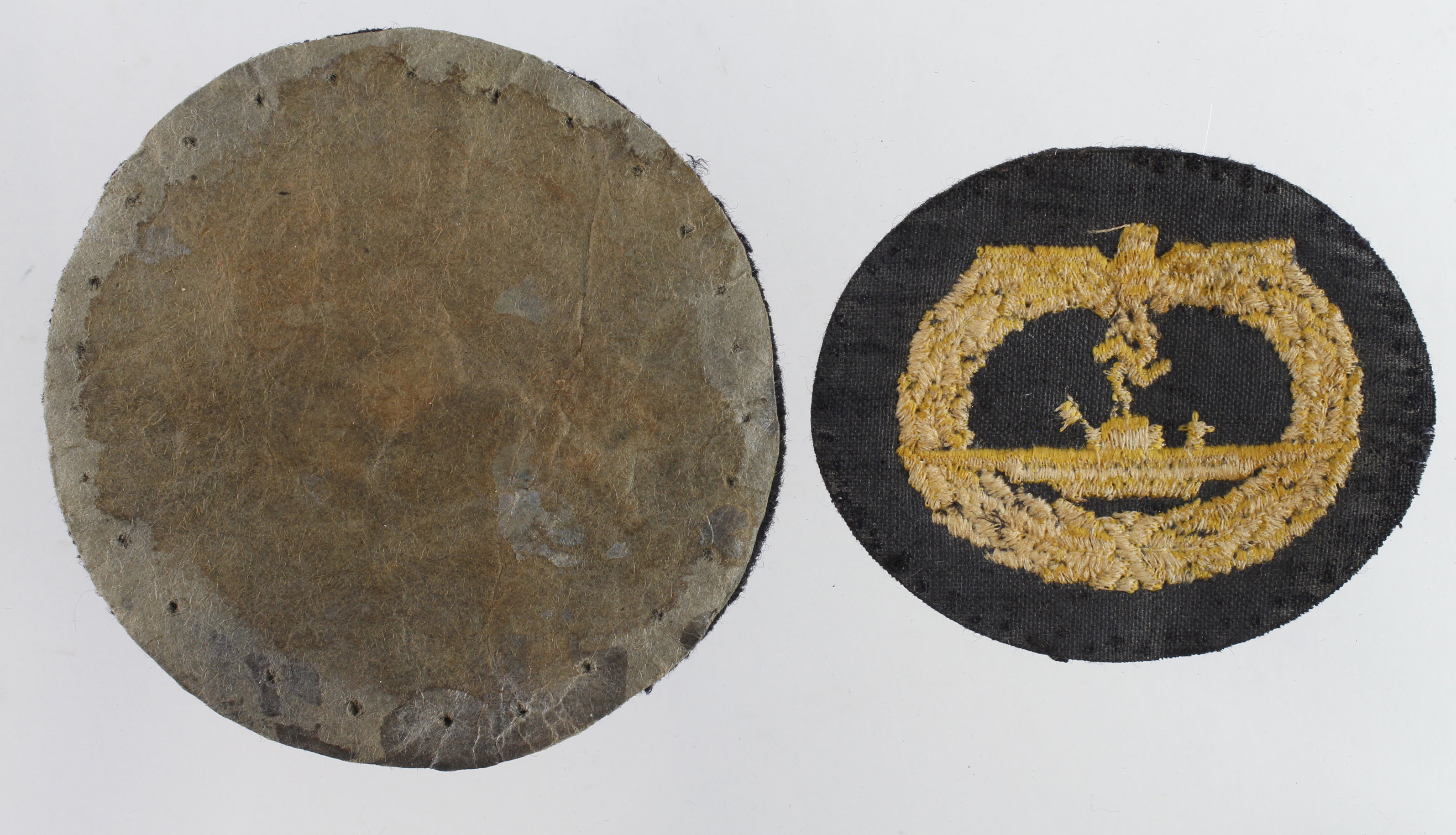 German from a one owner collection a Navy Kriegsmarine war badge, U Boat in cloth and a multi - Image 2 of 2