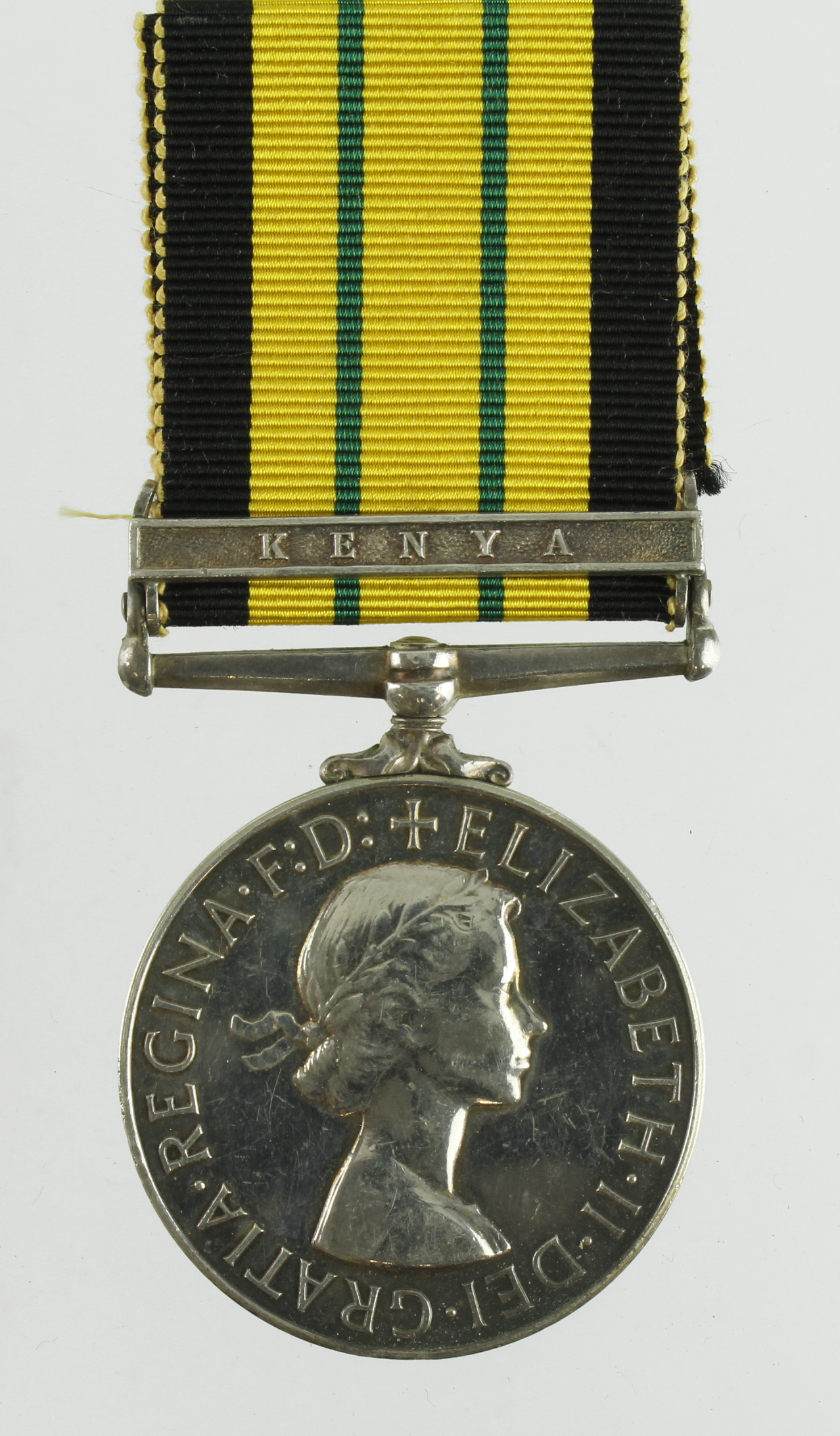 Africa General Service Medal QE2 with Kenya clasp (22868484 Pte L Halstead K.O.Y.L.I.)