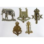 Badges including Sussex Yeomanry, Suffolk Hussars, 23rd Hussars, 19th P.W.O Hussars, and XX