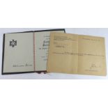 German WW2 spots award documents possibly for boxing to Alfred Steines 25-4-1937.