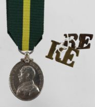 Territorial Force Efficiency Medal GV (547777 Spr S Bryan RE). Born Westminster, London. Served as a
