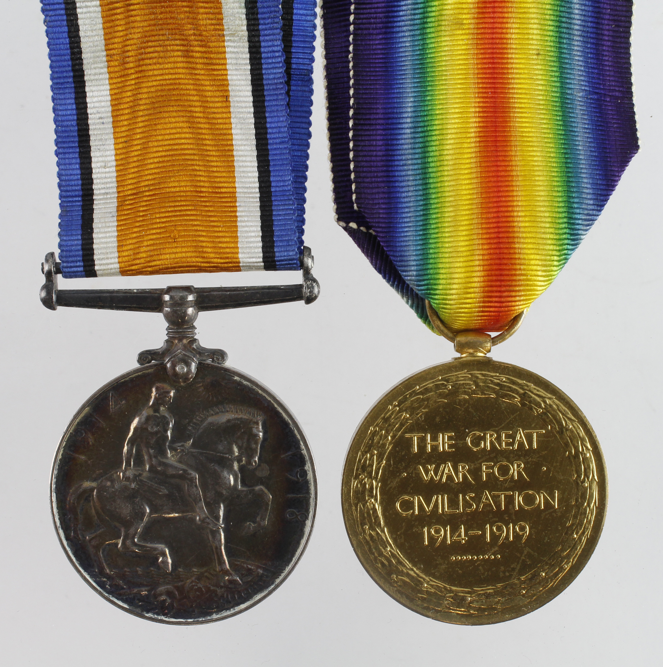 BWM & Victory Medal (4093 Pte D W Dovey 5-London R) (2) - Image 2 of 2
