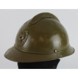Belgium a WW1 steel helmet complete with liner, service wear.