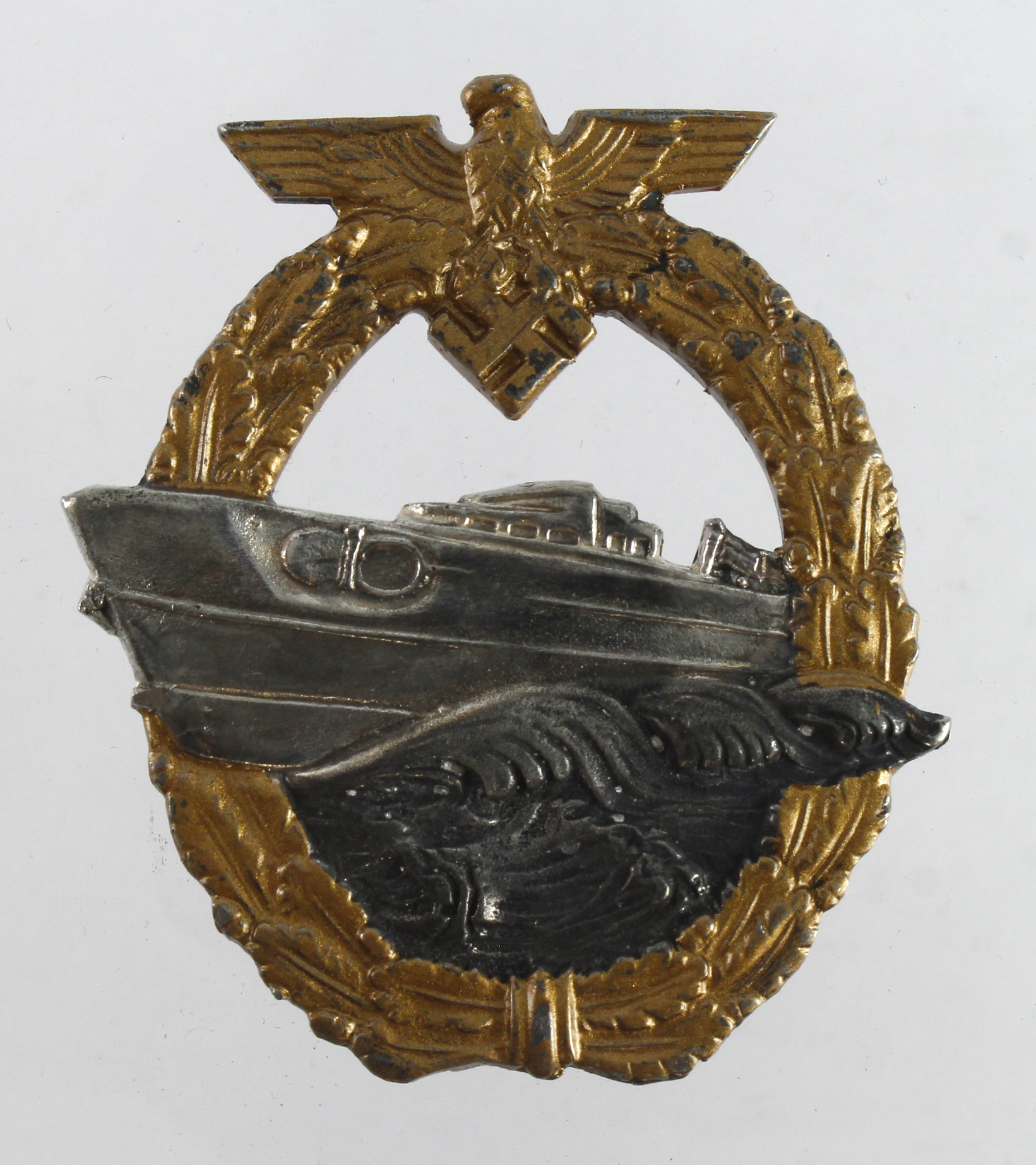 German E boat 1st pattern War badge unmarked.