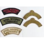 Badges a pair of 1 Commando shoulder titles, plus 3x modern commando shoulder titles.