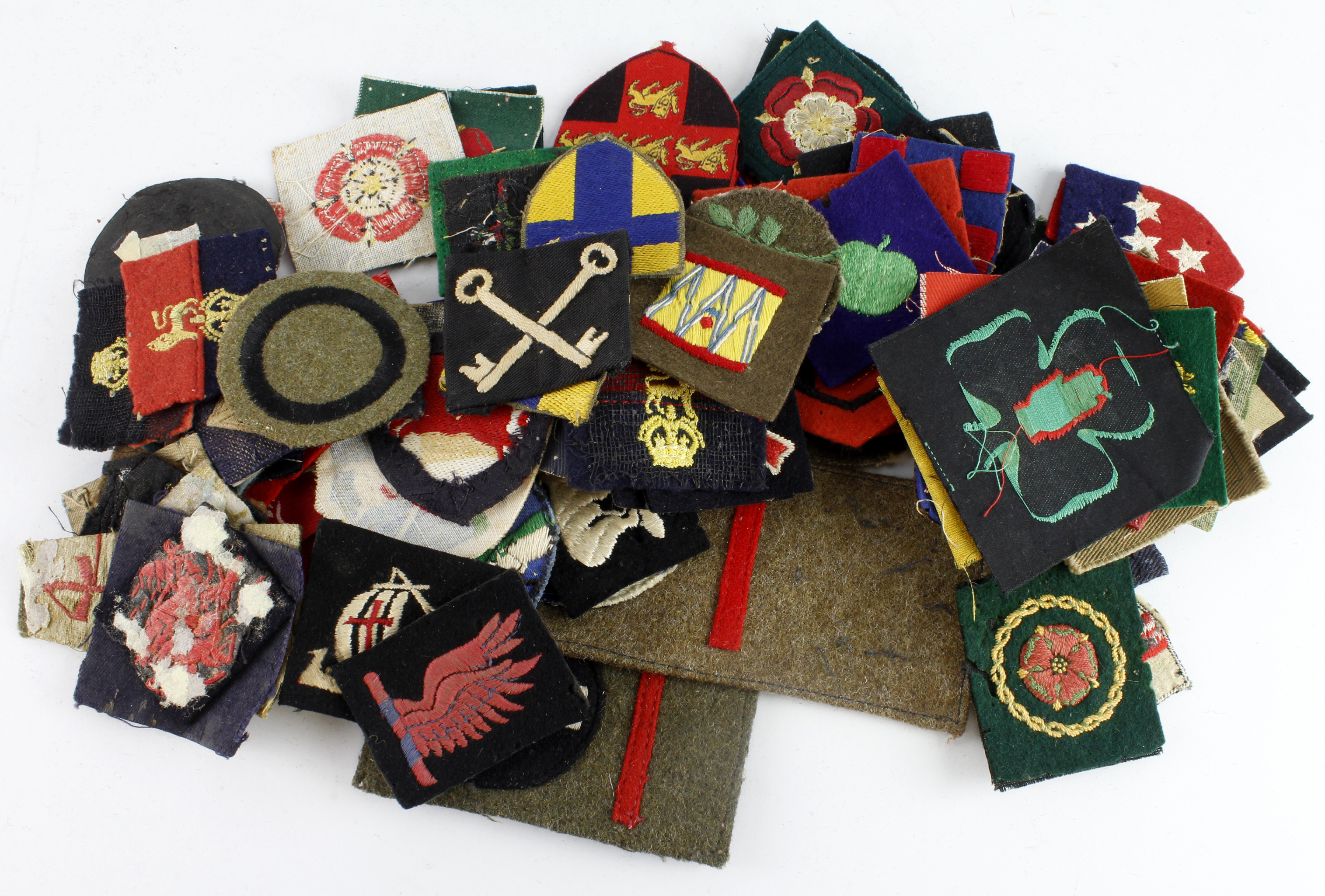Cloth Badges: British Army WW2 and later formation sign badges, all in excellent condition. (