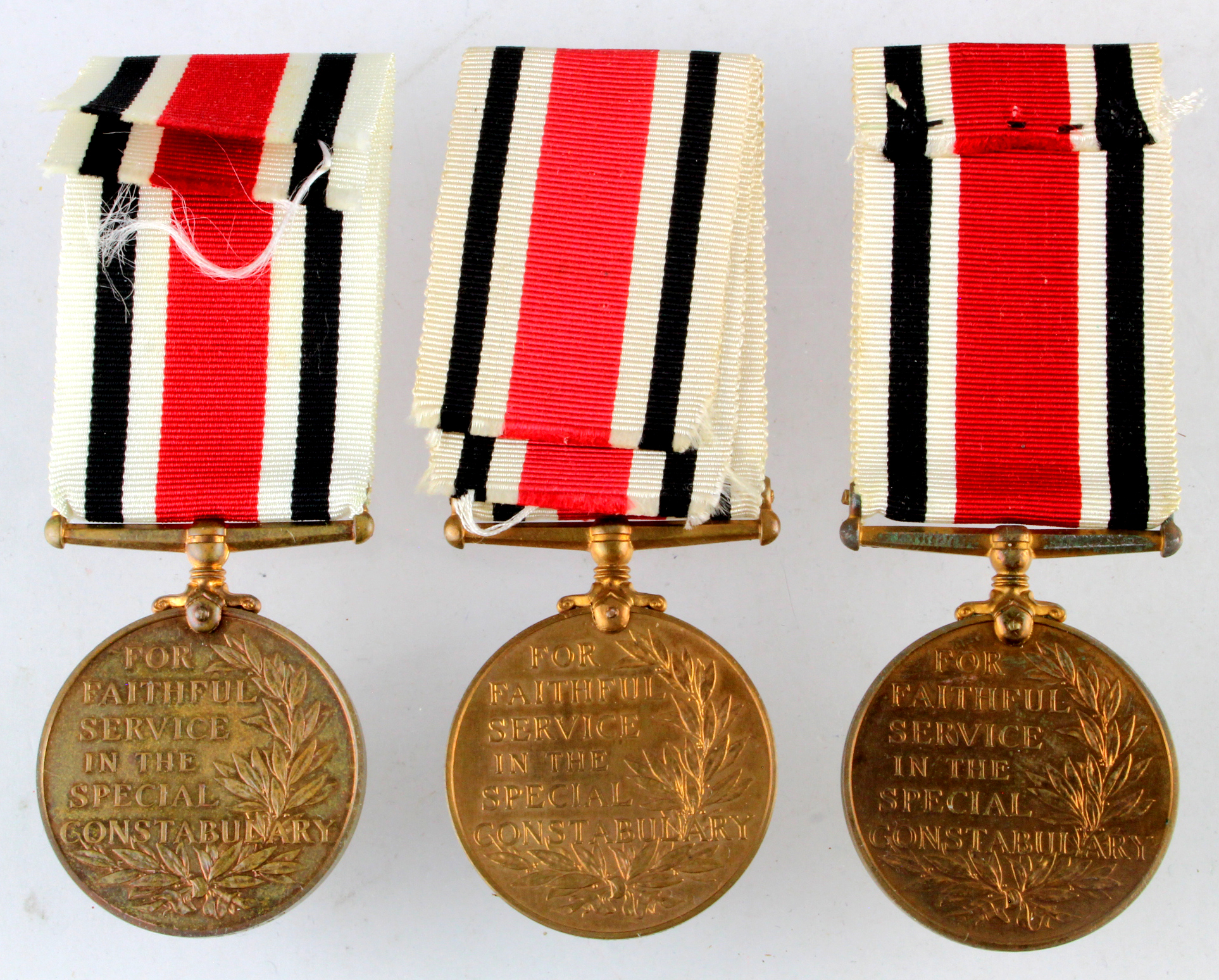 Special Constabulary Long Service medals GRV. Joseph Lewis, GRVI. Edward G Parker, ERII Sydney C