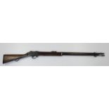 Martini Henry Rifle dated 1887, made by Enfield, barrel and receiver matching serial numbers '