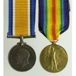 BWM & Victory Medal to (110758 Gnr H C Fuller RA) (2)