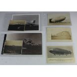 Airship collection relating to the R34, consisting of 2x postcards, and one of Cardington the