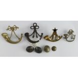 Jersey Militaria items (7) (3 badges & 4 buttons) mostly found on a Jersey beach (prob. detector