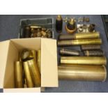 Trench Art, shell fuses, field found, etc (qty) Heavy (Buyer collects) all Inert