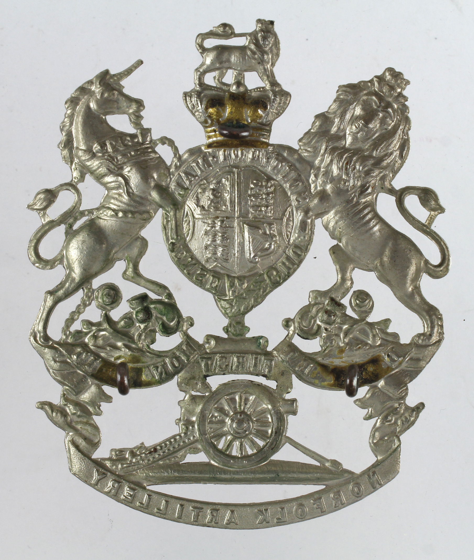 First Norfolk Artillery Volunteers QV Helmet Plate - Image 2 of 2