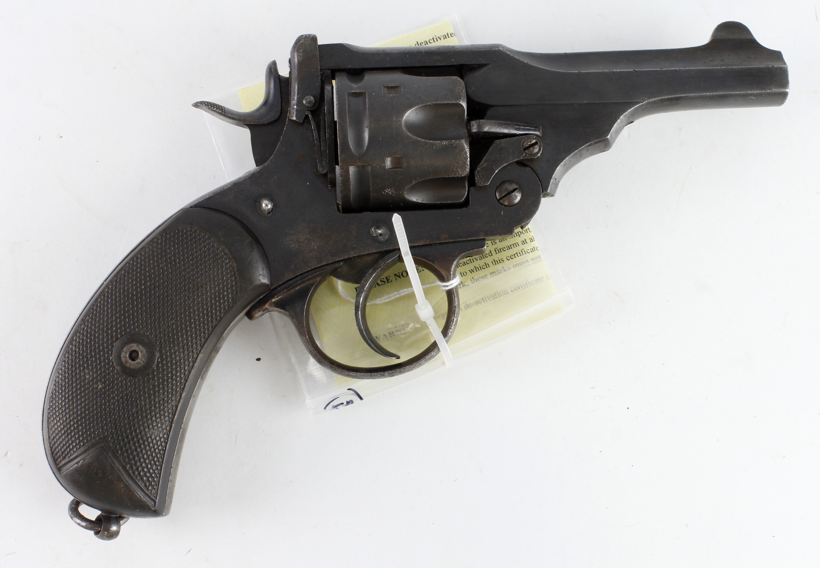 Scarce Webley MkV Service Revolver, frame marked "Webley Patents 1914", frame and barrel assembly