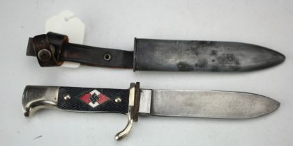German HJ Hitler Youth dagger, complete with scabbard, Renwappen, Solingen. Smaller than standard