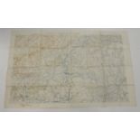 WW1 trench map of Belgium and part France near kummel trenches corrected 29-8-1918 with various
