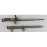 German diplomatic dagger as found no grips pitted to the scabbard and hilt.
