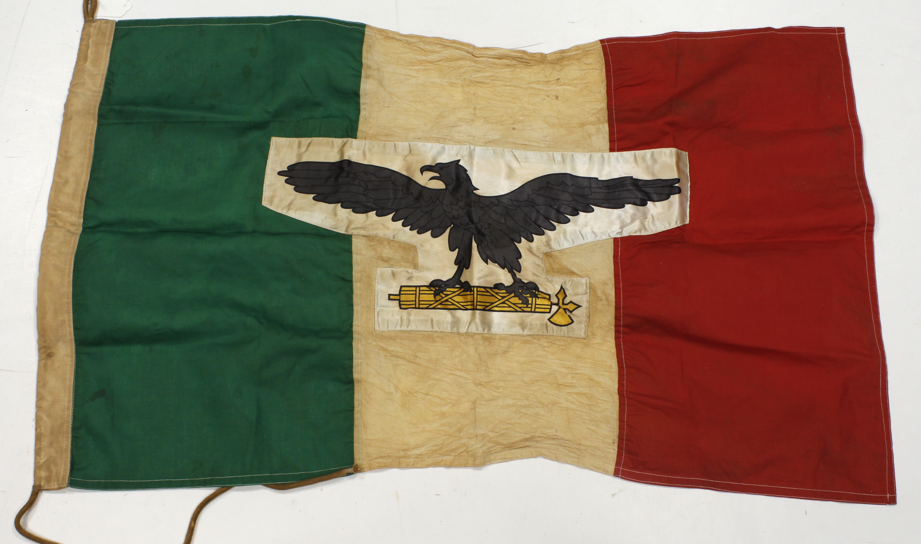 Italian RSi Fascist flag, the last era of Mussolinis Facism. Nice issue stamps to edge.