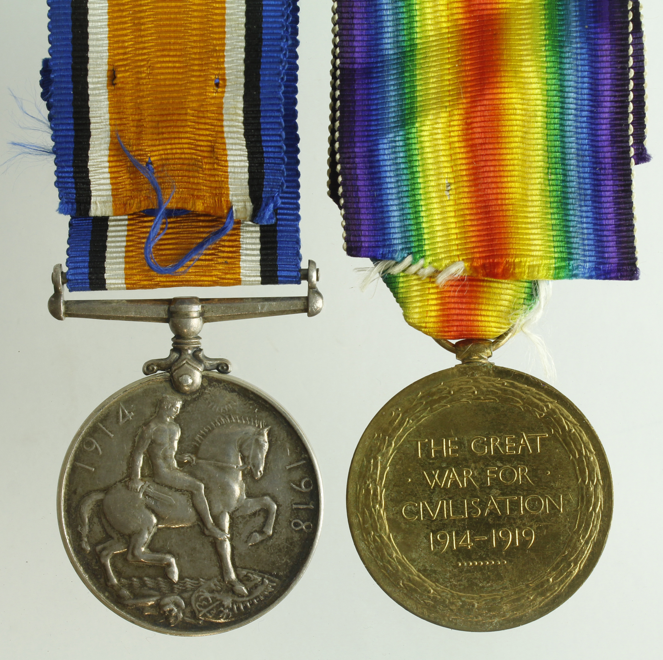 BWM & victory Medal (223 Sjt W A Ramsey Oxf & Bucks L.I.) served 1/4 Bn (missing 1915 Star) - Image 2 of 2