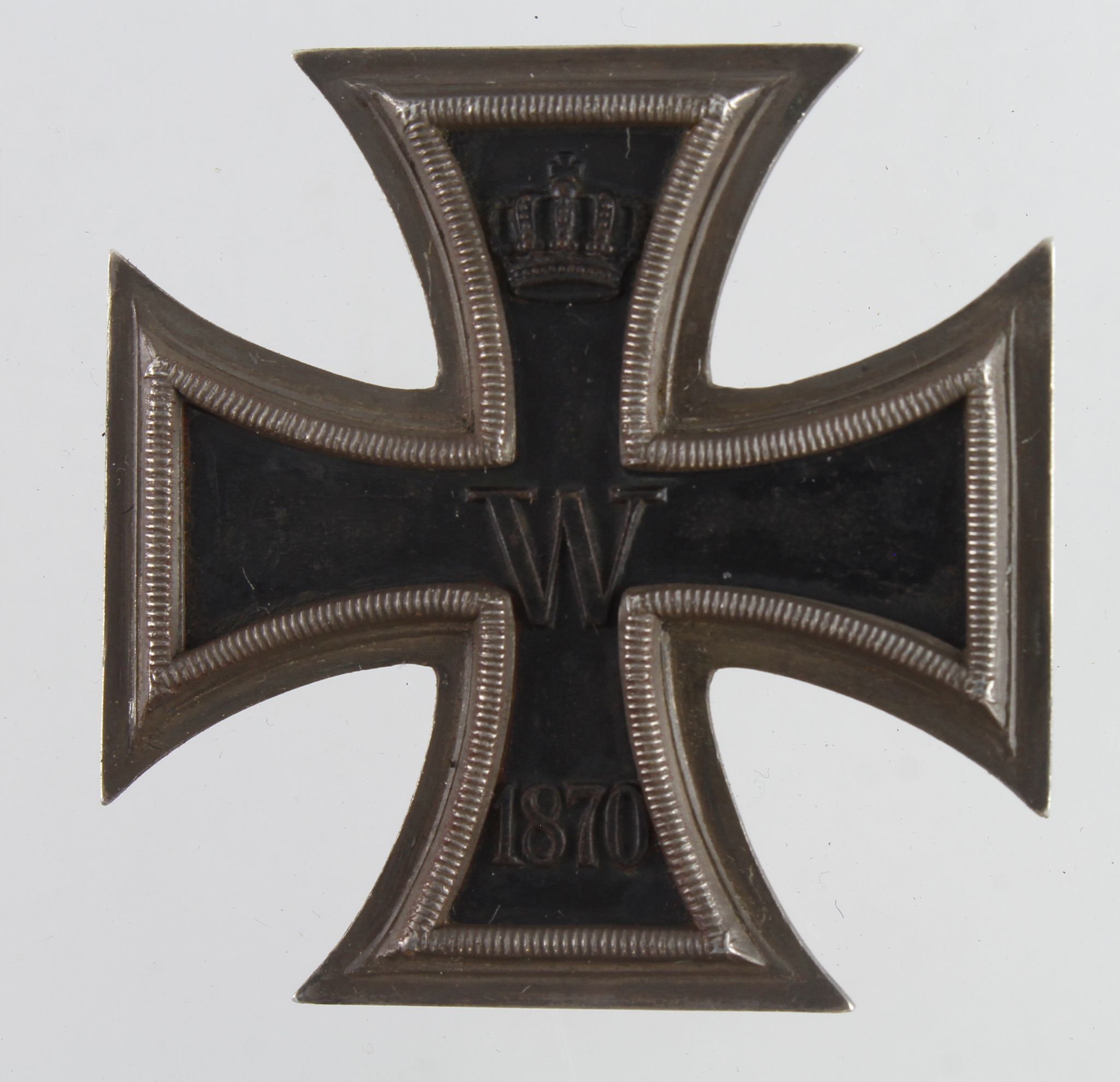Germany from a one owner collection, an Iron Cross, 1870 1st class, tiny makers mark on pin, 3x