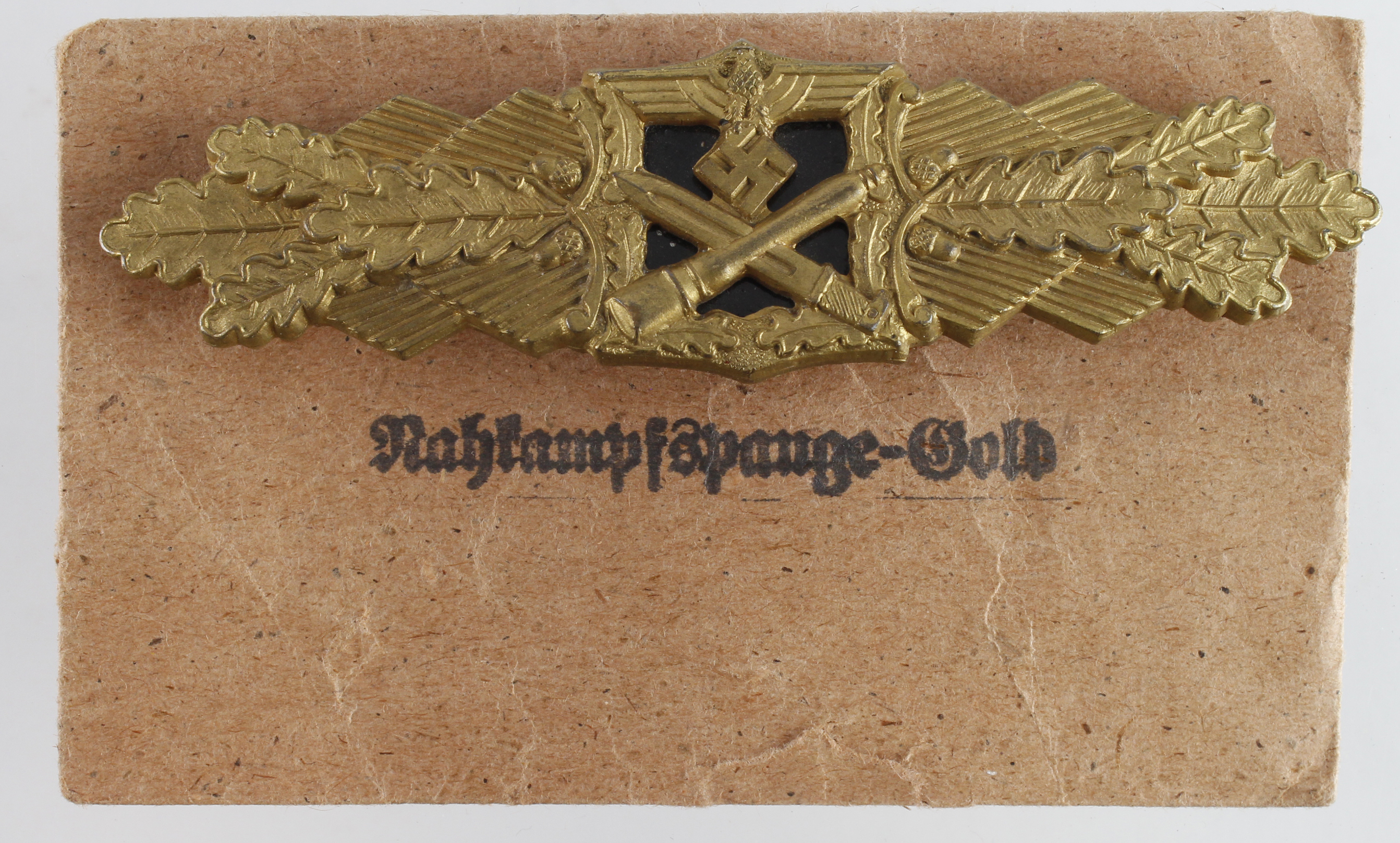 German from a one owner collection a Wehrmacht war badge Close Combat clasp in gold in packet by