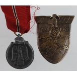 German Krim shield and Russian front medal.