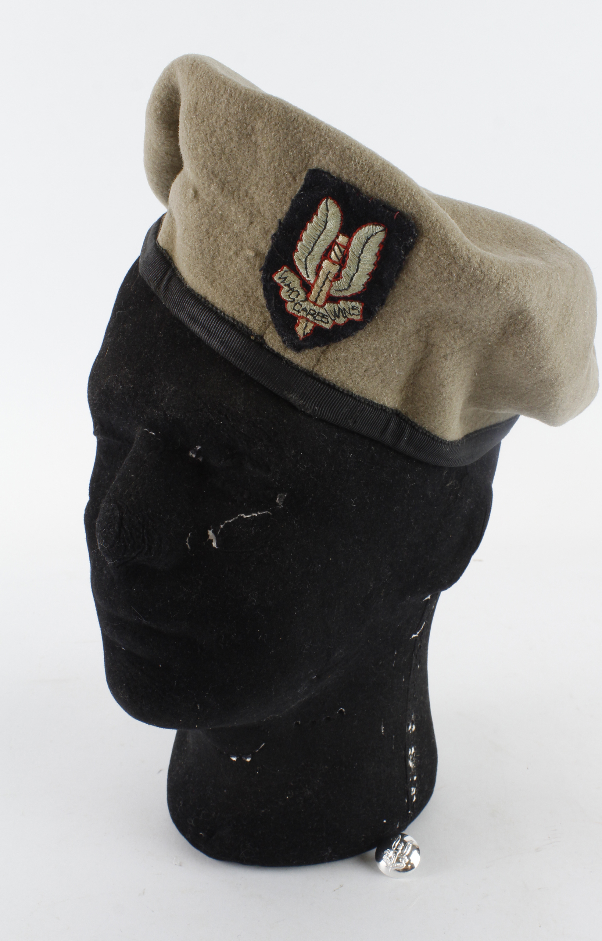 SAS Grey beret, some moth damage, dates from the 1970s-80s, vendor states believed to have been