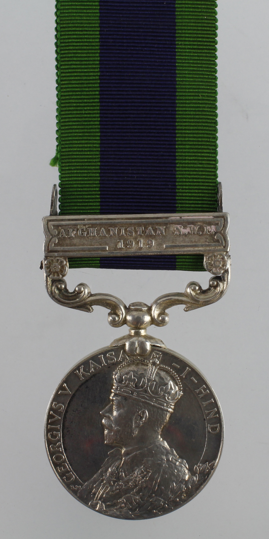 IGS GV with Afghanistan NWF 1919 clasp (201908 Pte A W Ayres, Hamps R) served 1/4th Bn, attd 1st S.